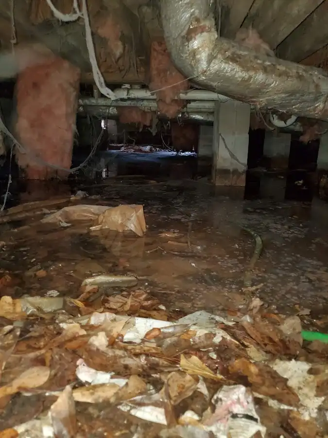 Crawl space flood assessment for Commercial Water Damage Restoration in Park Hills
