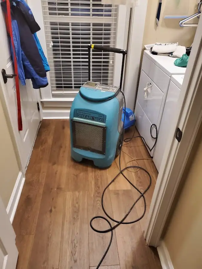 Commercial dehumidifier deployed for Flood Damage Cleanup in Park Hills