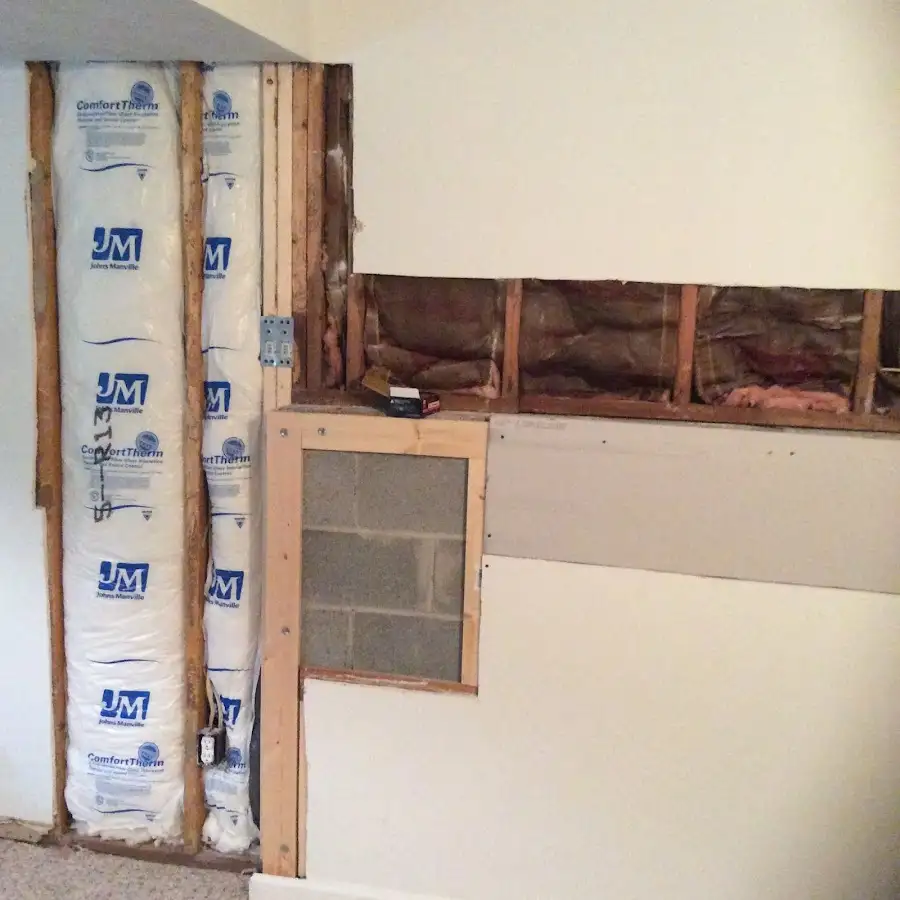 Wall insulation replacement during Contents Cleaning & Restoration in Park Hills